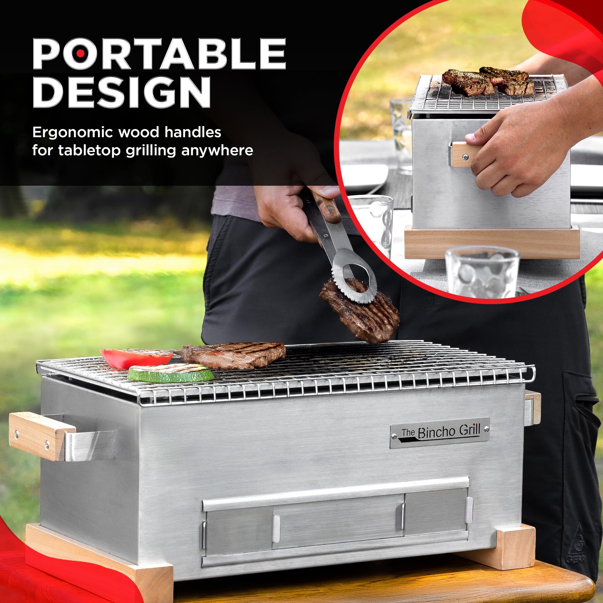 Amazon | 備長グリル ミニ焼き鳥グリル MG-168 和風卓上炭火鉢BBQ 携帯